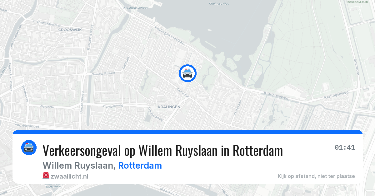 Verkeersongeval op Willem Ruyslaan in Rotterdam — 10 apr 2026