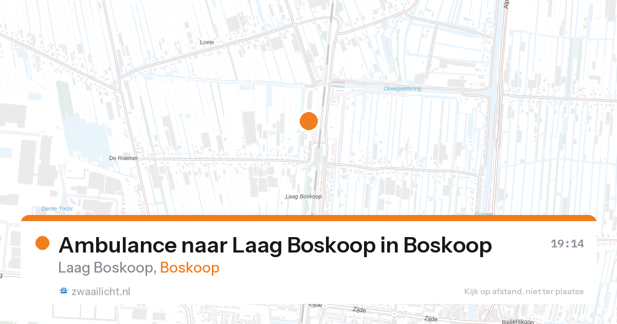 Ambulance naar Laag Boskoop in Boskoop — 25 aug 2026