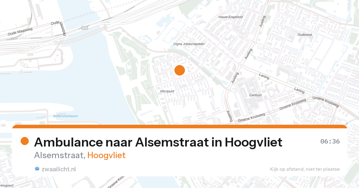 Ambulance naar Alsemstraat in Hoogvliet — 27 aug 2026