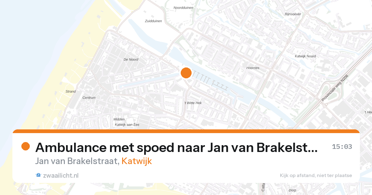 Ambulance met spoed naar Jan van Brakelstraat in Katwijk — 17 mei 2026