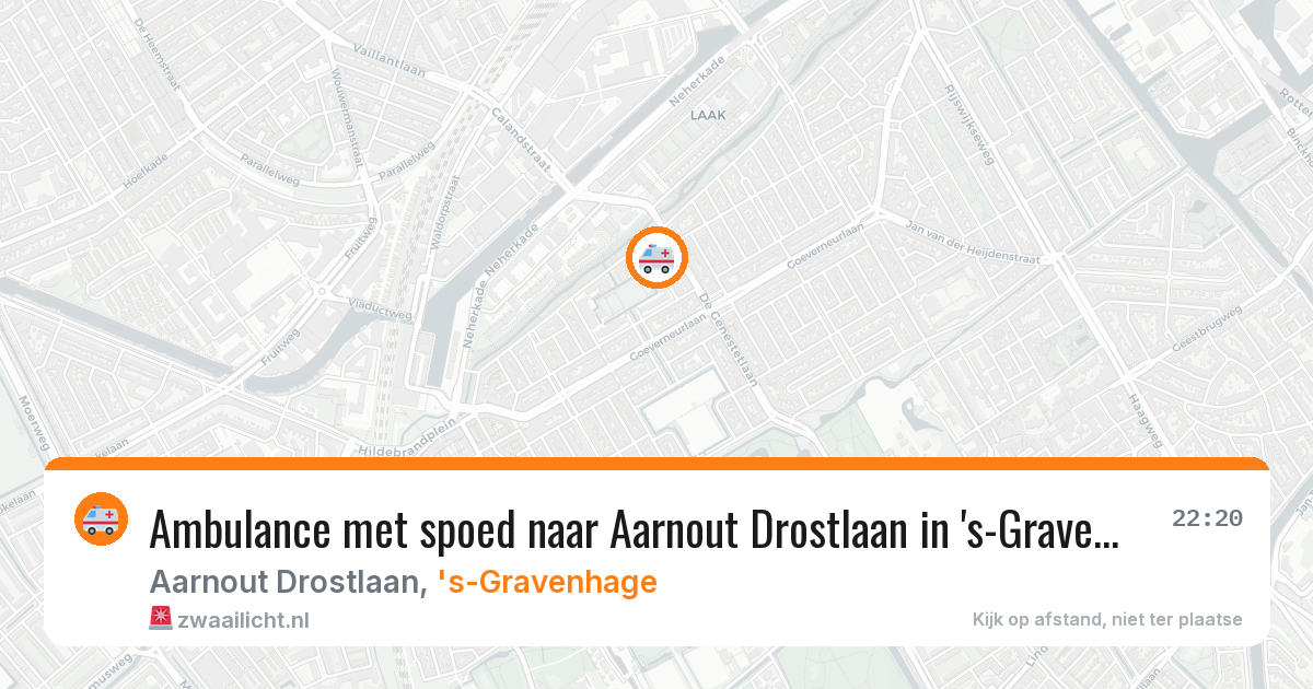 Ambulance met spoed naar Aarnout Drostlaan in 's-Gravenhage — 18 jun 2026