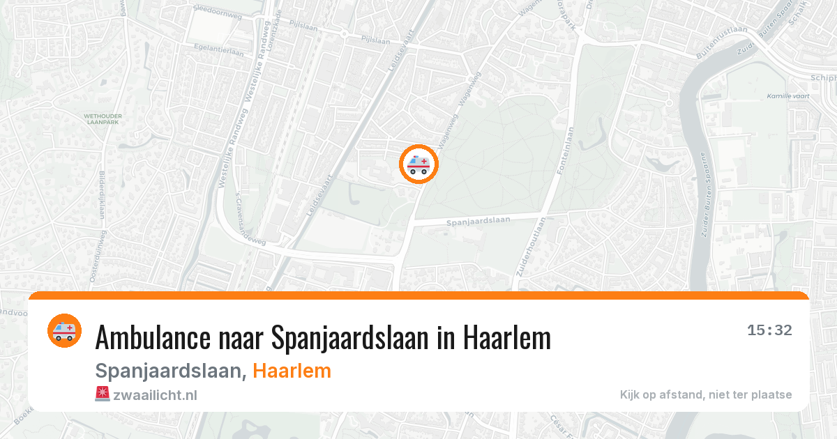 Ambulance naar Spanjaardslaan in Haarlem — 21 mei 2026
