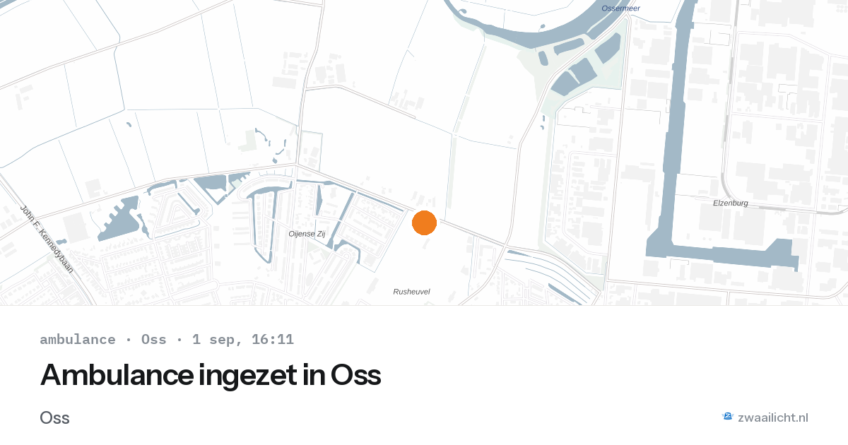 Ambulance ingezet in Oss — 1 sep 2026