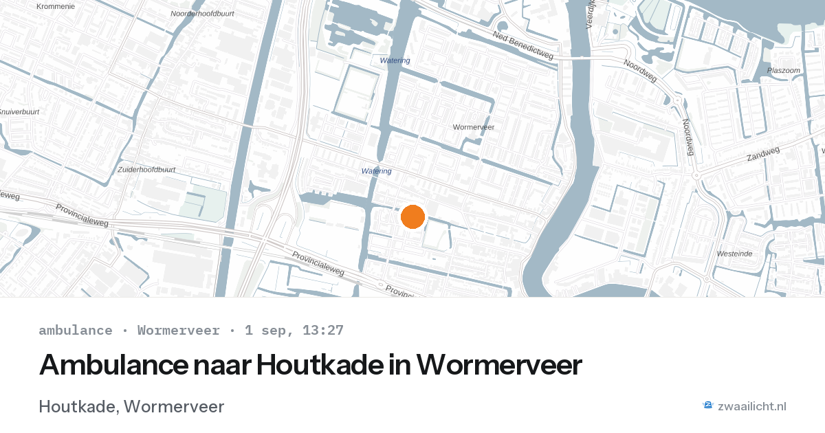 Ambulance naar Houtkade in Wormerveer — 1 sep 2026