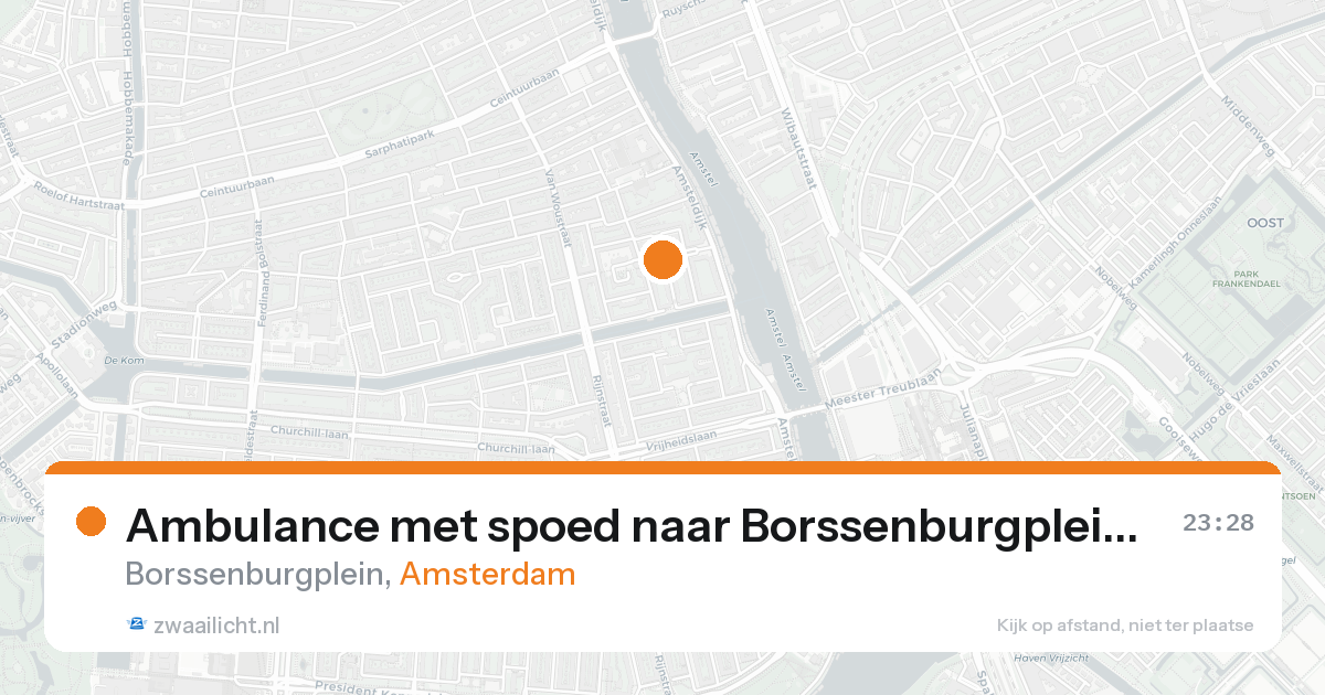 Ambulance met spoed naar Borssenburgplein in Amsterdam — 20 aug 2026