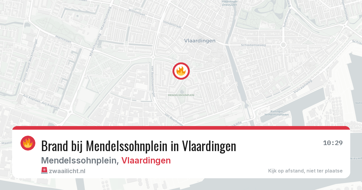 Brand bij Mendelssohnplein in Vlaardingen — 2 jul 2026