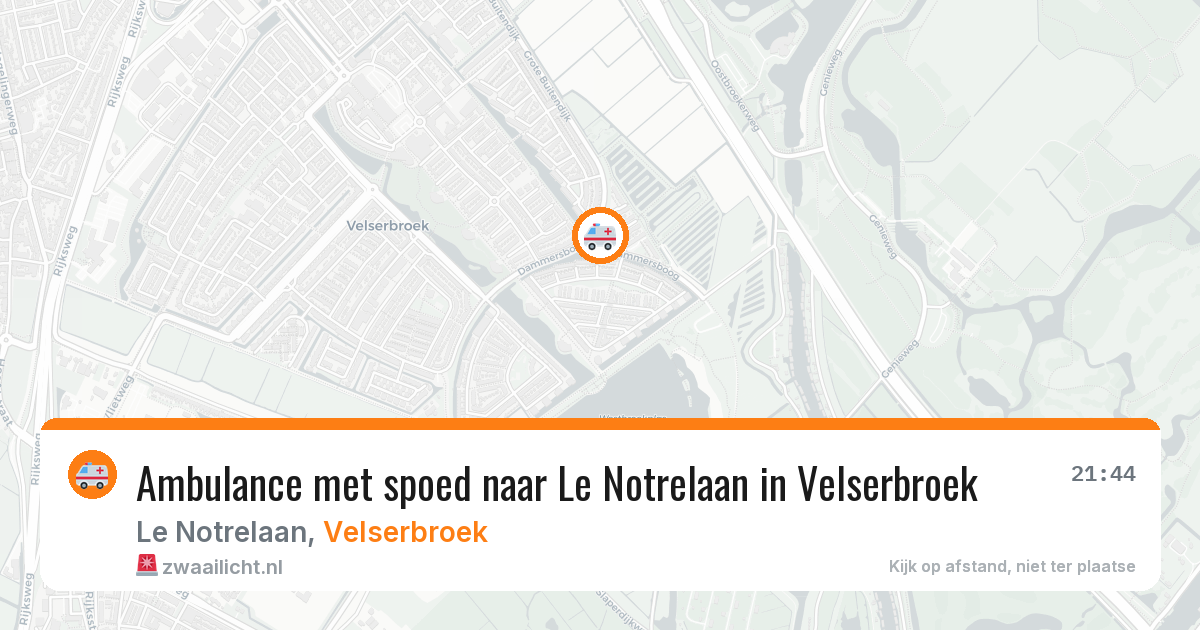 Ambulance met spoed naar Le Notrelaan in Velserbroek — 25 jan 2026