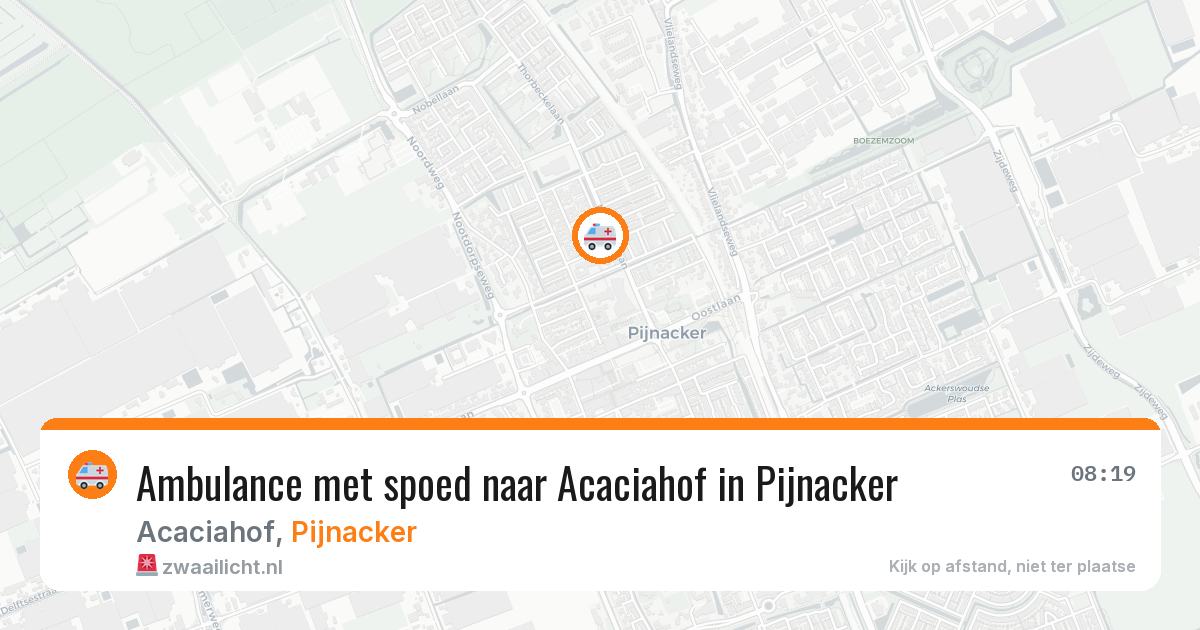 Ambulance met spoed naar Acaciahof in Pijnacker — 8 aug 2026