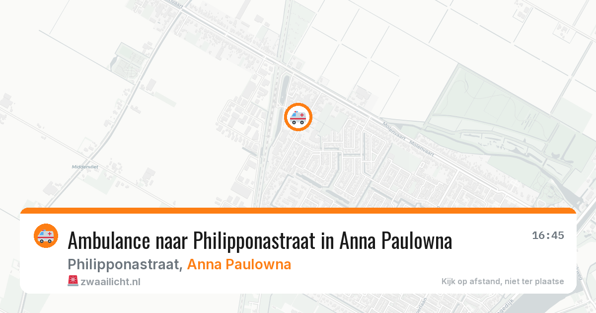 Ambulance naar Philipponastraat in Anna Paulowna — 1 apr 2026