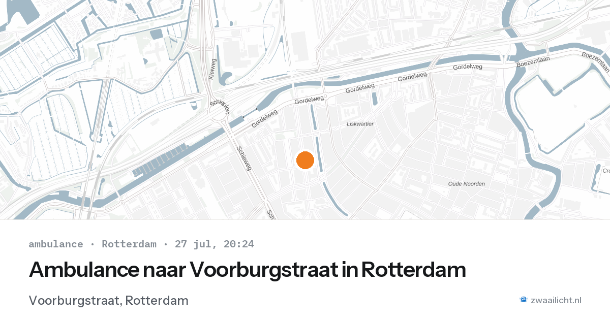 Ambulance naar Voorburgstraat in Rotterdam — 27 jul 2026