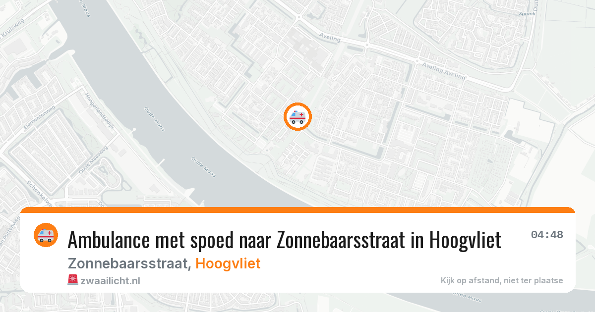 Ambulance met spoed naar Zonnebaarsstraat in Hoogvliet — 21 jun 2026