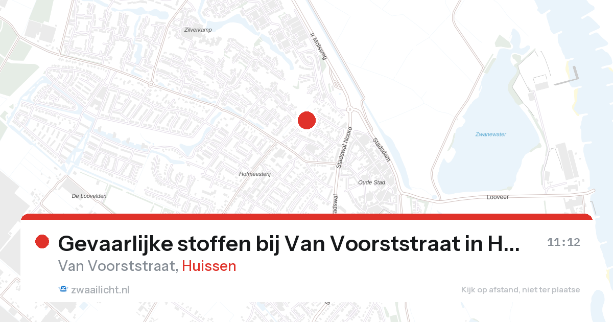 Gevaarlijke stoffen bij Van Voorststraat in Huissen — 28 aug 2026
