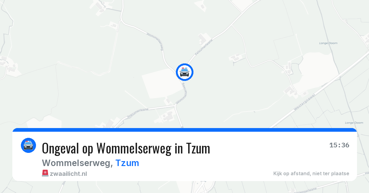 Ongeval op Wommelserweg in Tzum — 23 jun 2026
