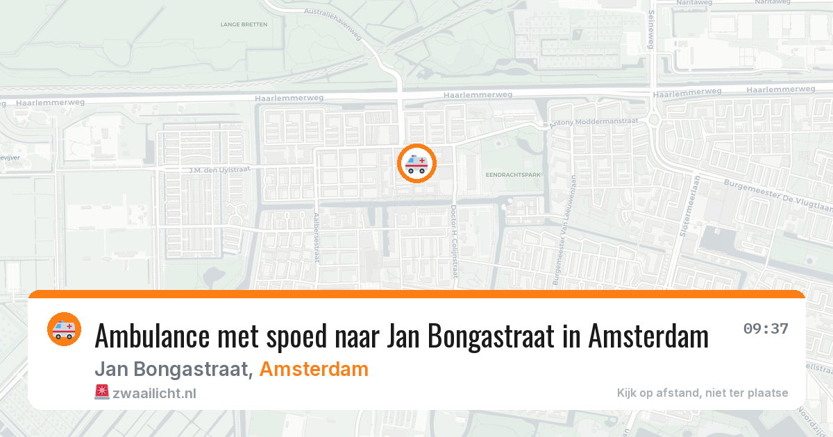 Ambulance met spoed naar Jan Bongastraat in Amsterdam — 23 mei 2026
