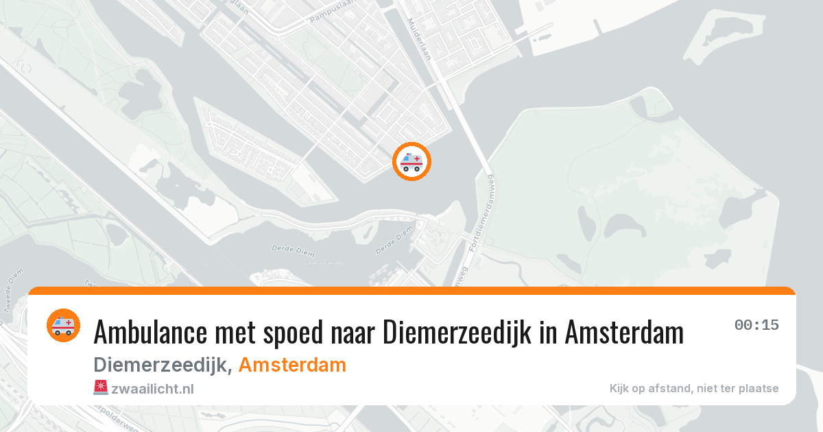 Ambulance met spoed naar Diemerzeedijk in Amsterdam — 30 jun 2026