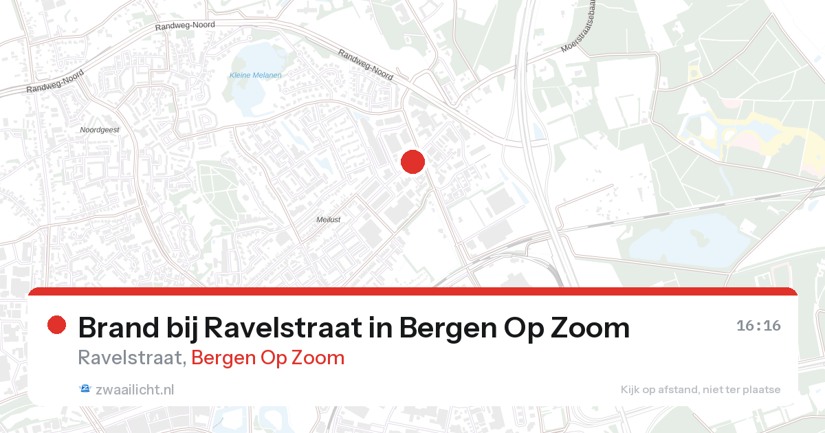 Brand bij Ravelstraat in Bergen Op Zoom — 9 mrt 2026