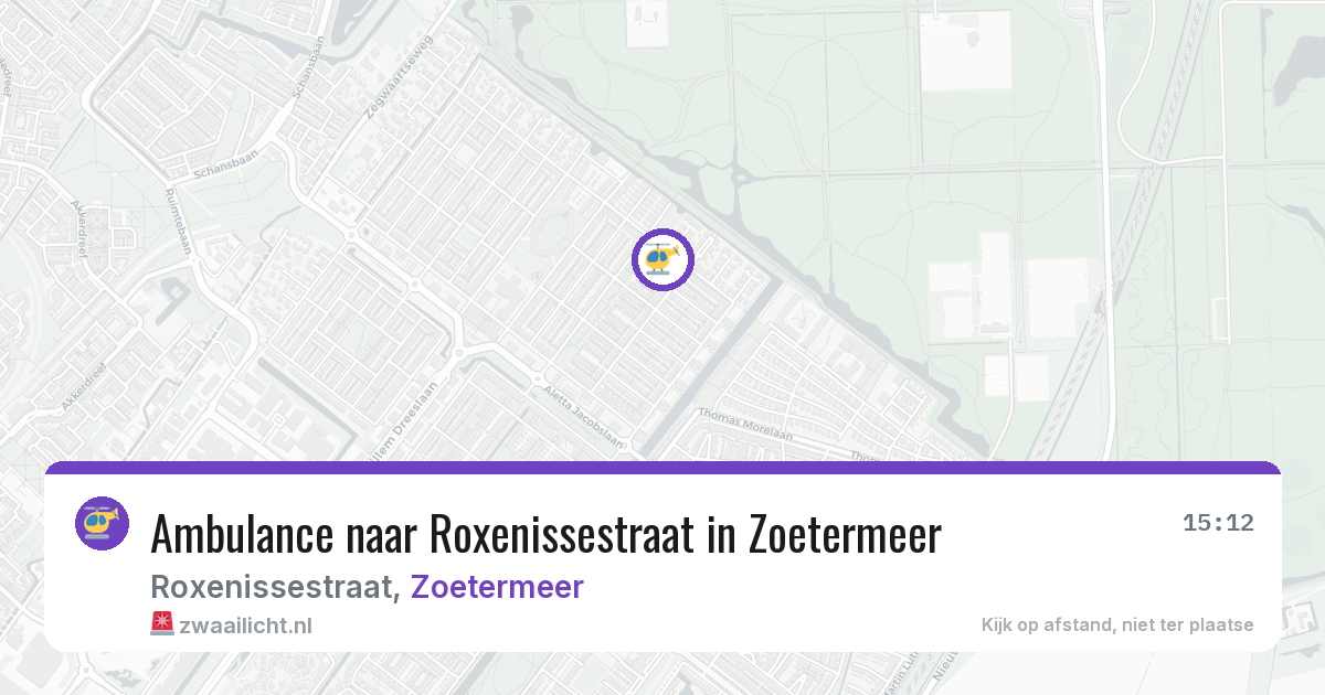 Ambulance naar Roxenissestraat in Zoetermeer — 2 mrt 2026