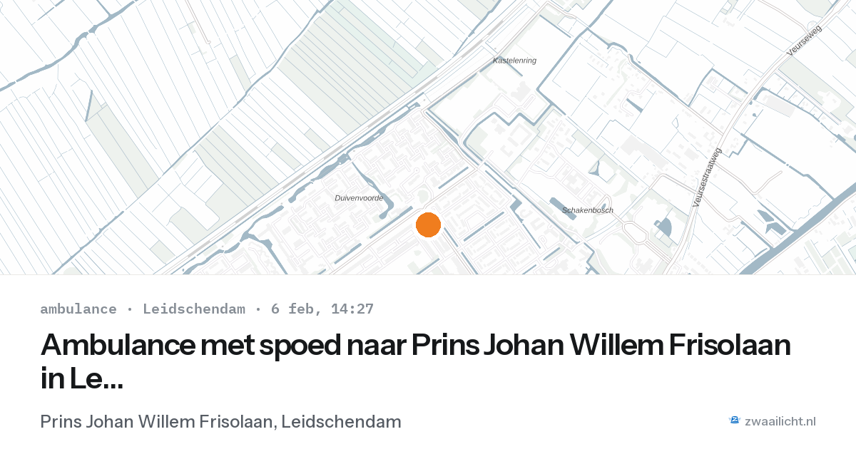 Ambulance met spoed naar Prins Johan Willem Frisolaan in Leidschendam — 6 feb 2026