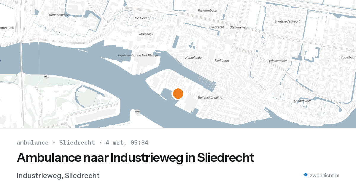 Ambulance naar Industrieweg in Sliedrecht — 4 mrt 2026