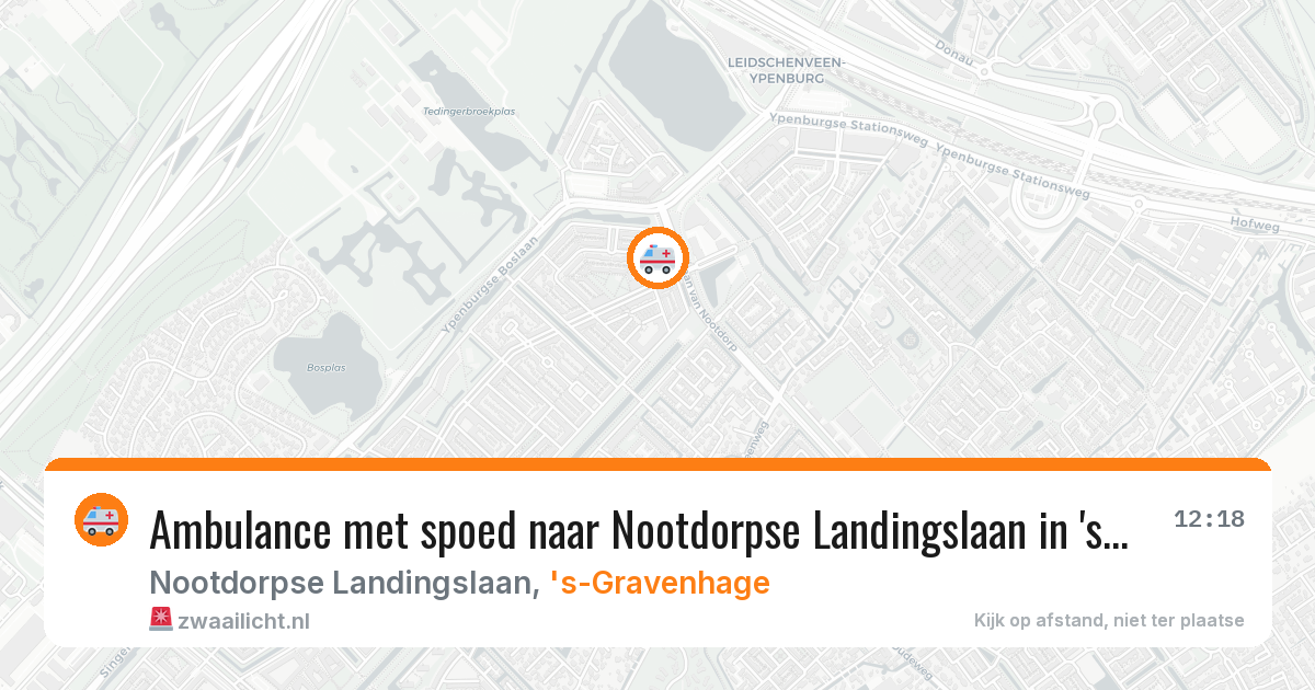Ambulance met spoed naar Nootdorpse Landingslaan in 's-Gravenhage — 20 mei 2026