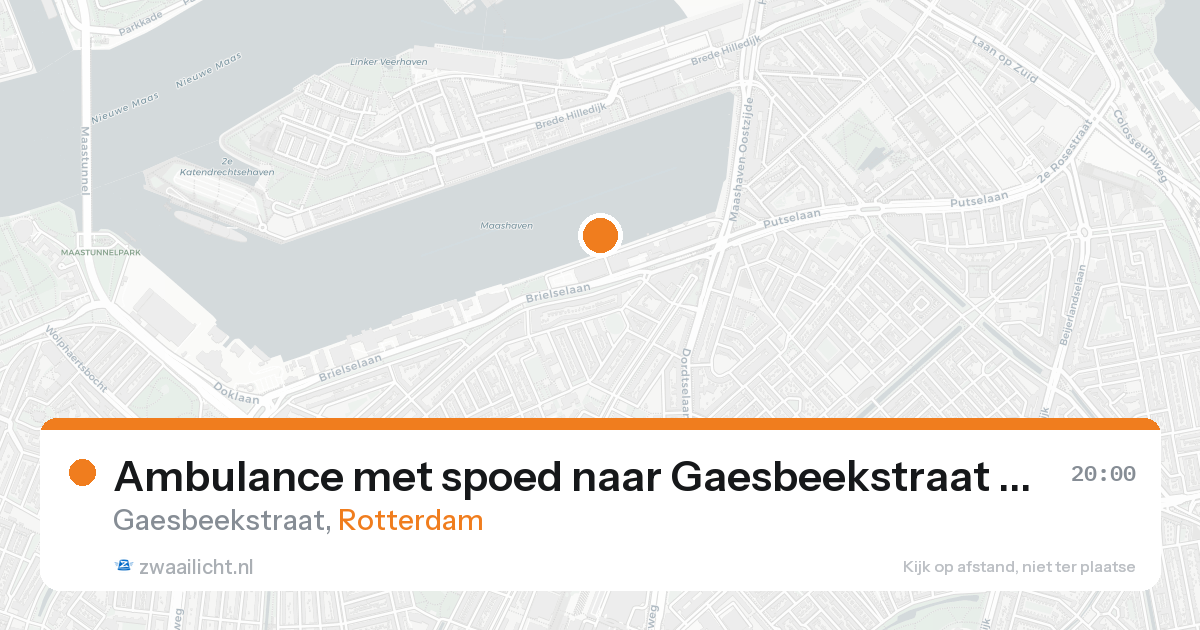 Ambulance met spoed naar Gaesbeekstraat in Rotterdam — 18 aug 2026