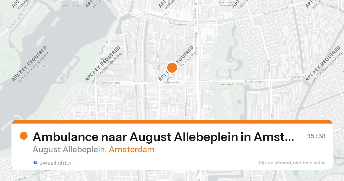 Ambulance naar August Allebeplein in Amsterdam — 26 aug 2026
