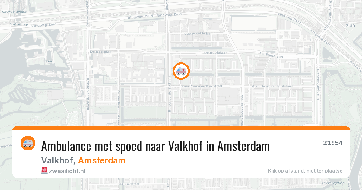 Ambulance met spoed naar Valkhof in Amsterdam — 5 jun 2026