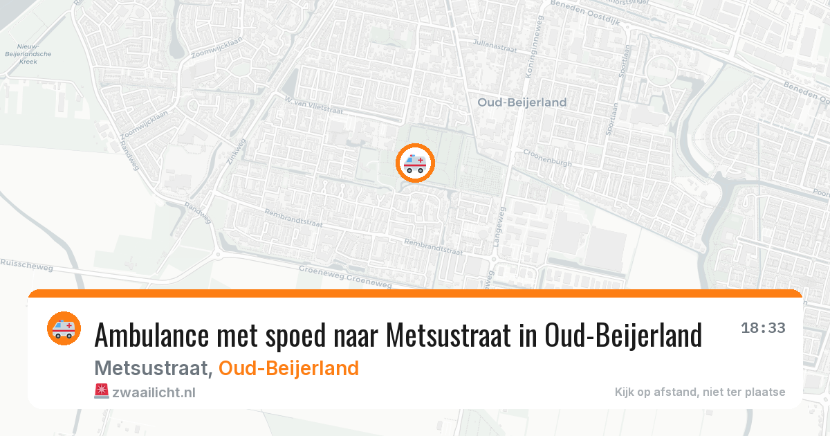 Ambulance met spoed naar Metsustraat in Oud-Beijerland — 8 feb 2026