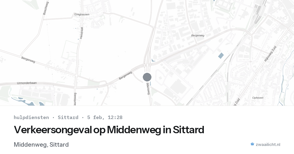 Verkeersongeval op Middenweg in Sittard — 5 feb 2026