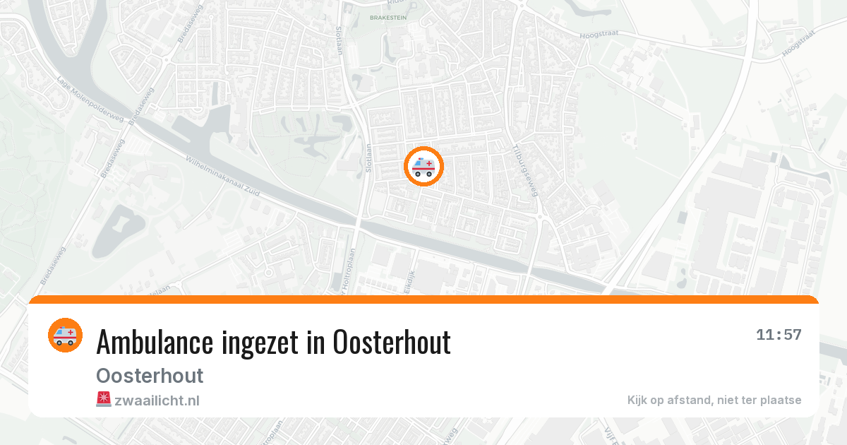 Ambulance ingezet in Oosterhout — 8 jul 2026