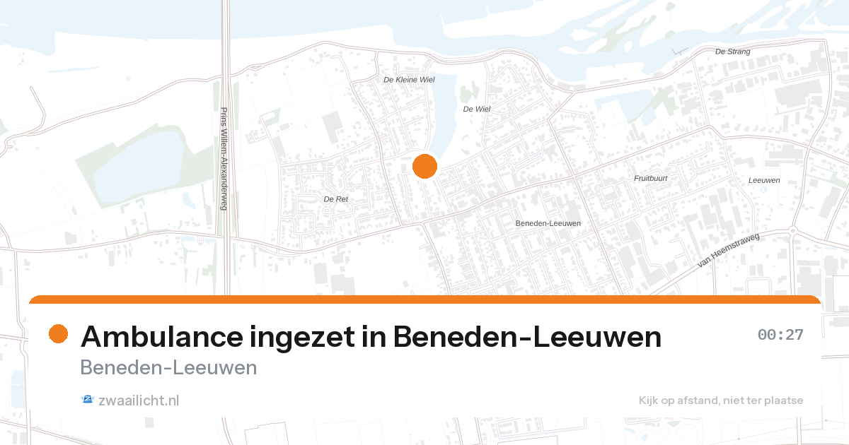 Ambulance ingezet in Beneden-Leeuwen — 31 jan 2026