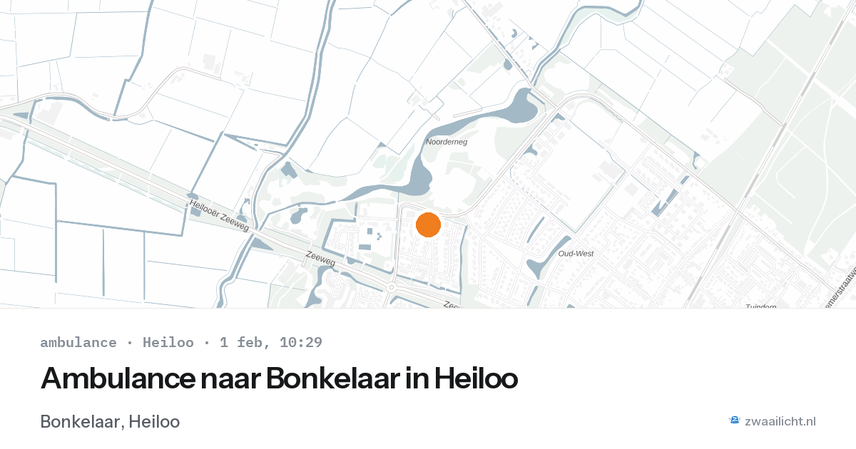 Ambulance naar Bonkelaar in Heiloo — 1 feb 2026