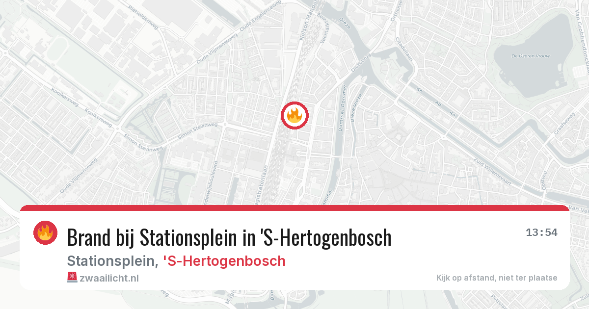 Brand bij Stationsplein in 'S-Hertogenbosch — 5 jul 2026