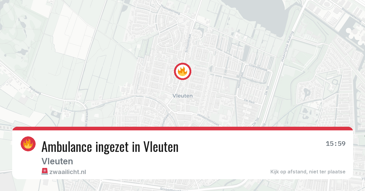 Ambulance ingezet in Vleuten — 13 apr 2026