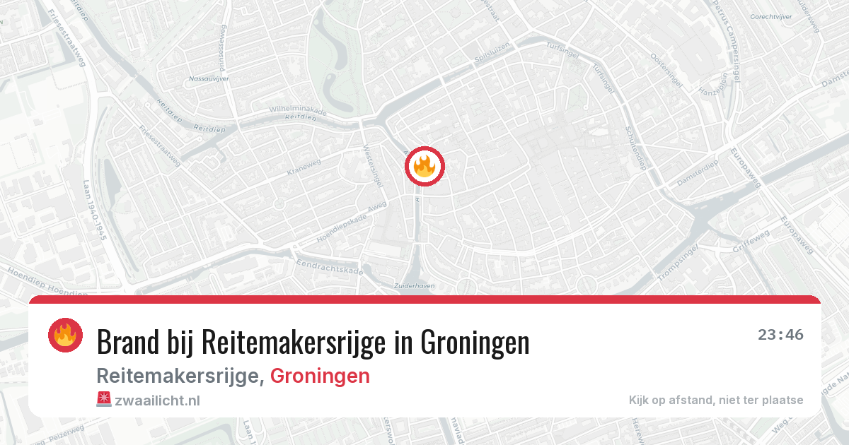 Brand bij Reitemakersrijge in Groningen — 9 mei 2026