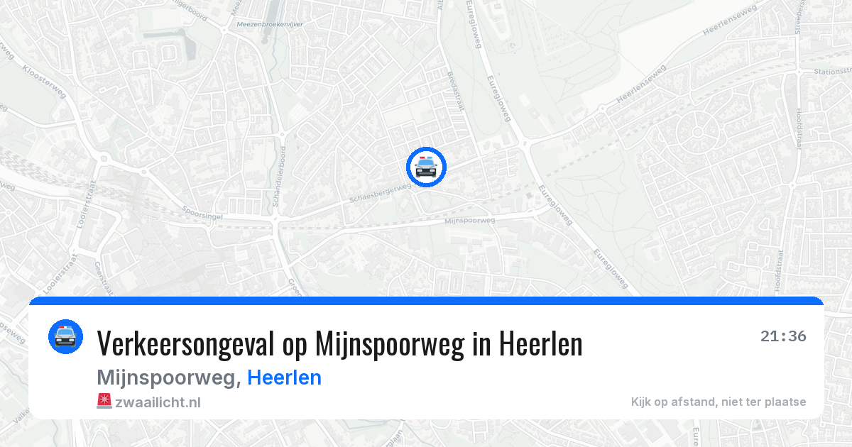 Verkeersongeval op Mijnspoorweg in Heerlen — 18 apr 2026
