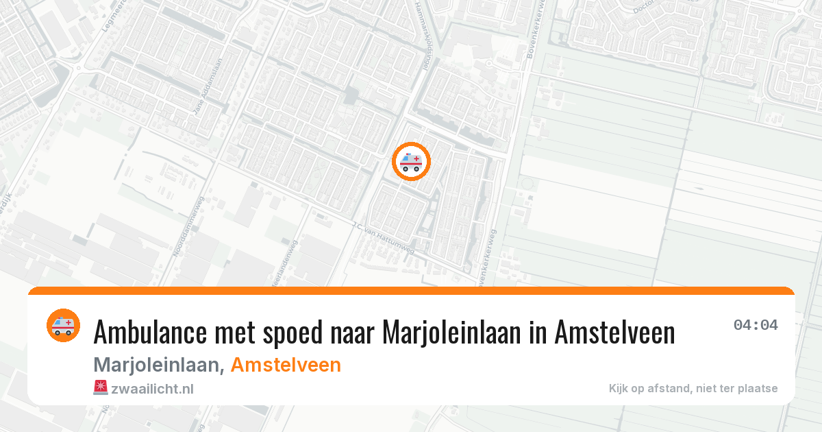 Ambulance met spoed naar Marjoleinlaan in Amstelveen — 7 jul 2026