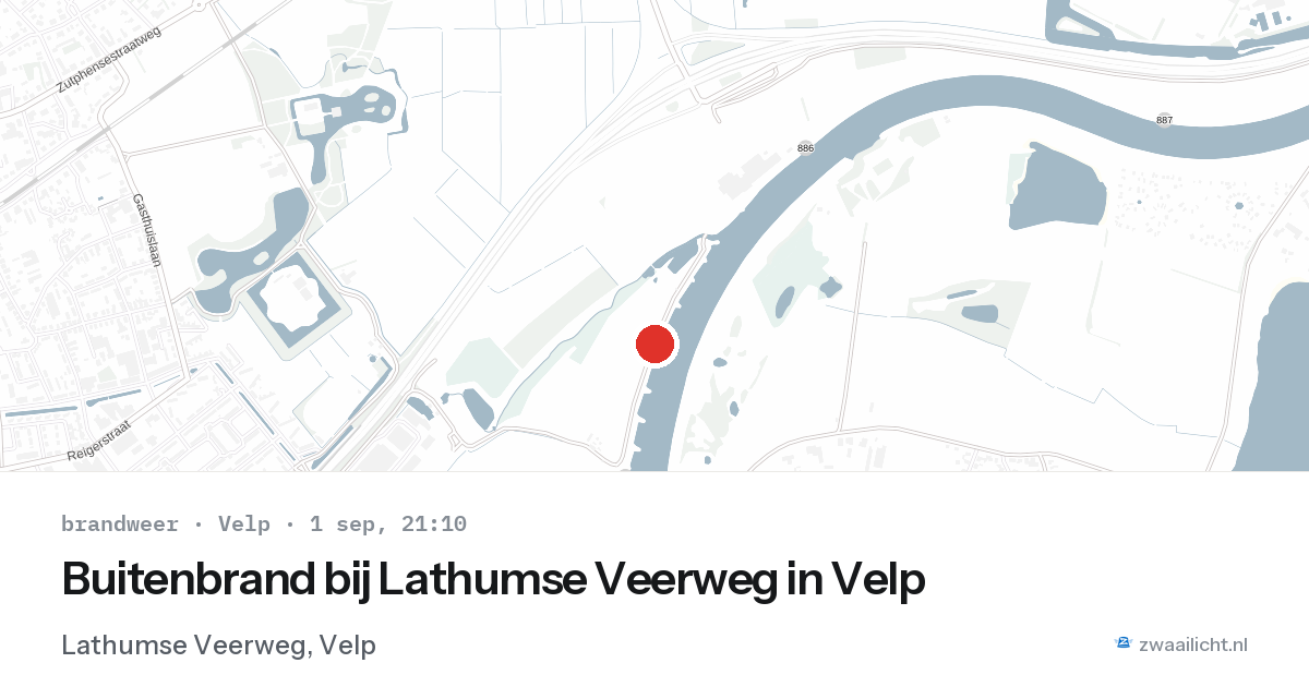 Buitenbrand bij Lathumse Veerweg in Velp — 1 sep 2026