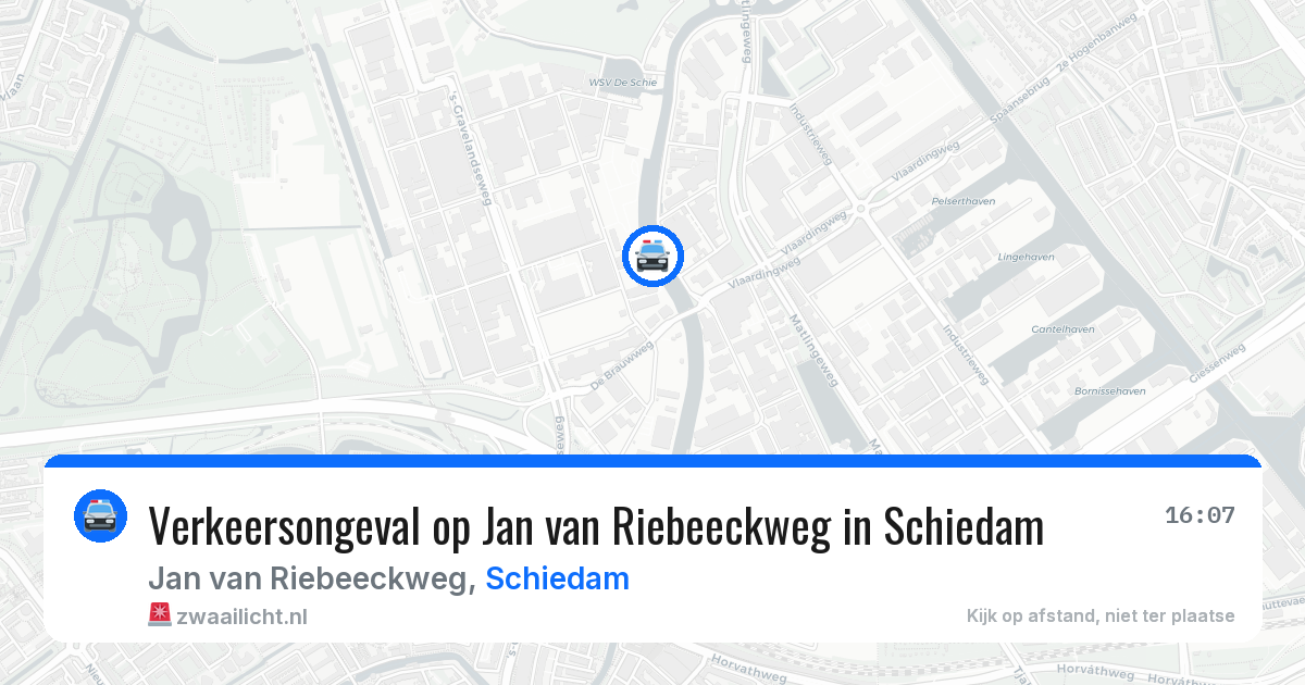 Verkeersongeval op Jan van Riebeeckweg in Schiedam — 18 mei 2026