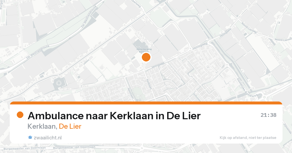 Ambulance naar Kerklaan in De Lier — 19 aug 2026