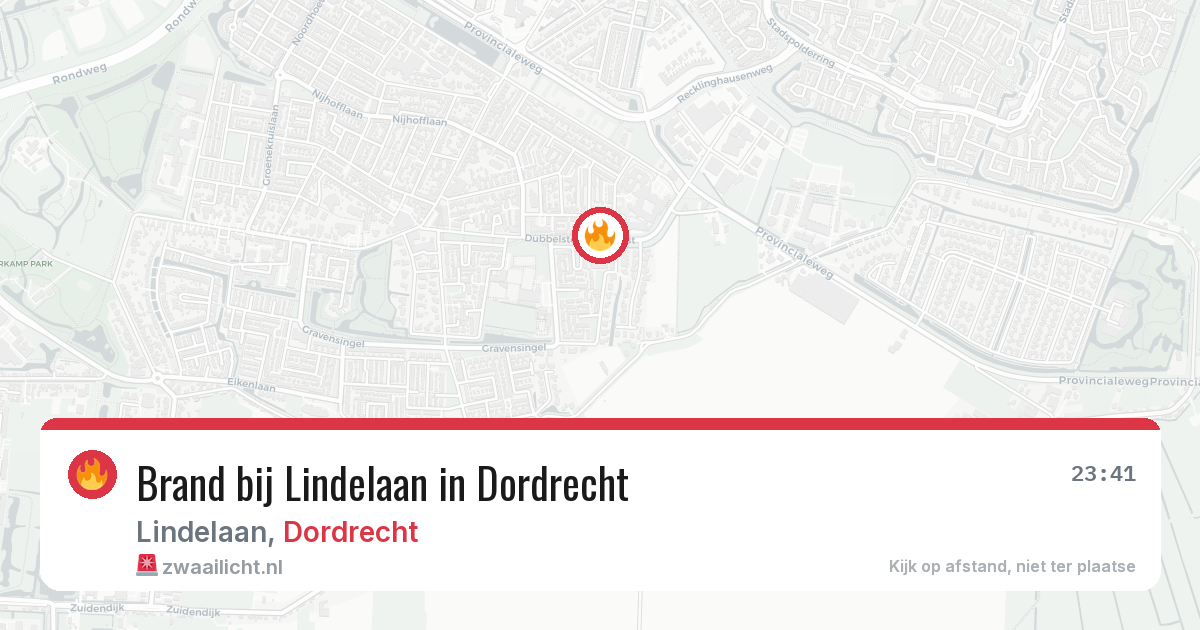 Brand bij Lindelaan in Dordrecht — 7 aug 2026