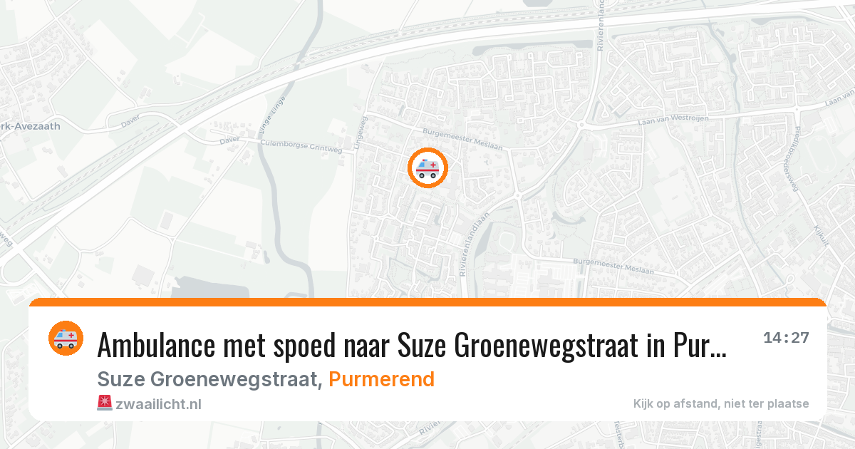 Ambulance met spoed naar Suze Groenewegstraat in Purmerend — 28 jan 2026