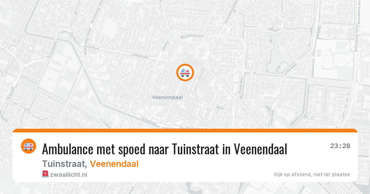 Ambulance met spoed naar Tuinstraat in Veenendaal — 15 mei 2026