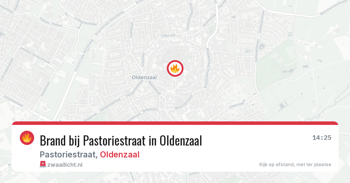 Brand bij Pastoriestraat in Oldenzaal — 14 mei 2026