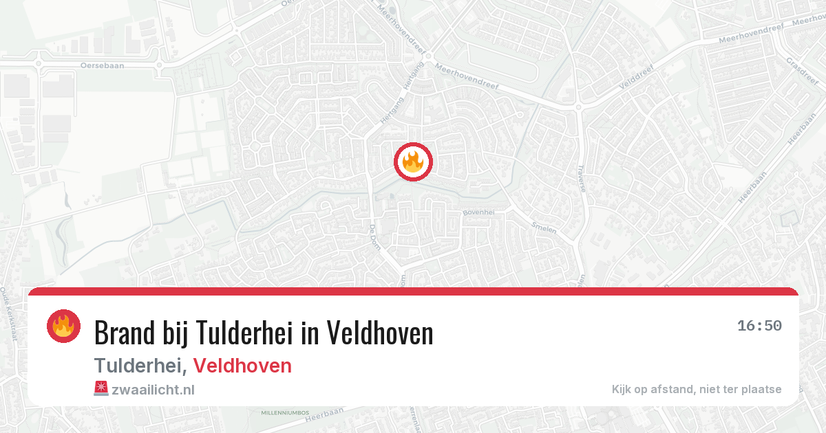 Brand bij Tulderhei in Veldhoven — 28 jun 2026