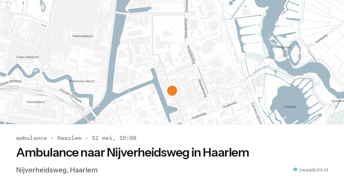 Ambulance naar Nijverheidsweg in Haarlem — 12 mei 2026