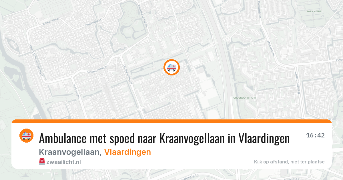Ambulance met spoed naar Kraanvogellaan in Vlaardingen — 11 jun 2026