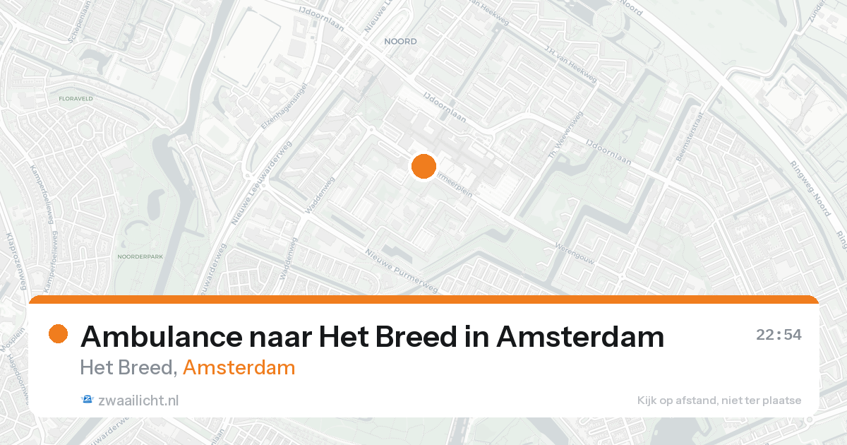 Ambulance naar Het Breed in Amsterdam — 15 aug 2026