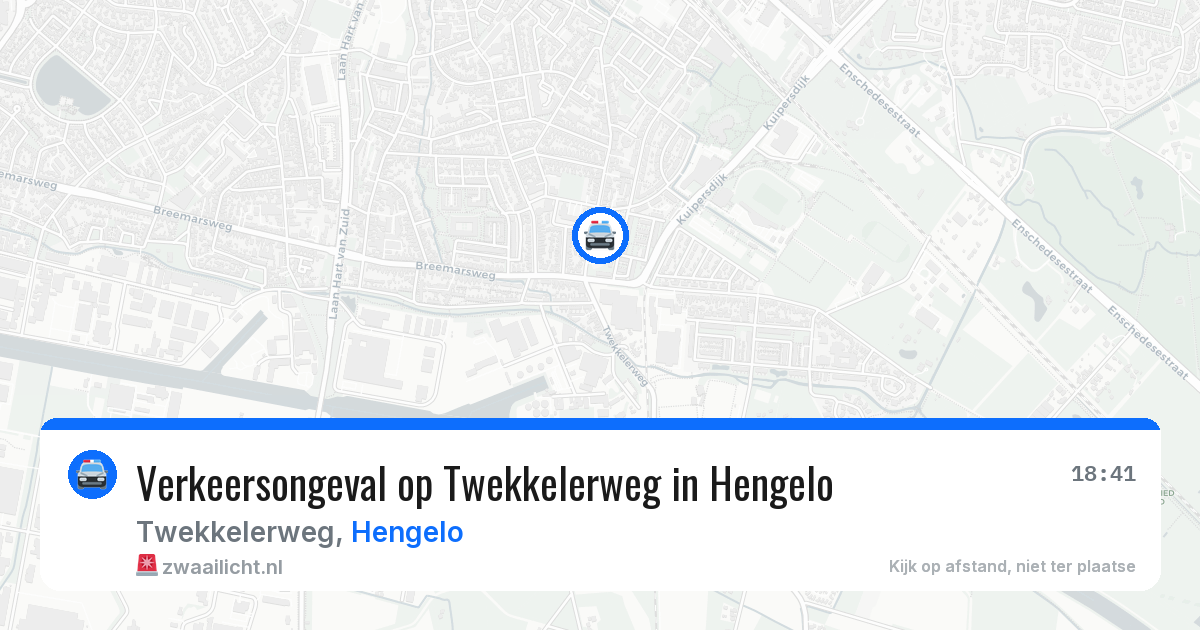 Verkeersongeval op Twekkelerweg in Hengelo — 25 apr 2026