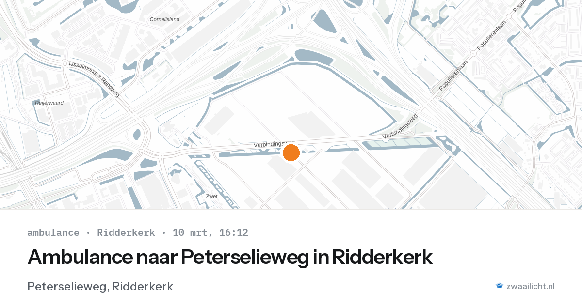 Ambulance naar Peterselieweg in Ridderkerk — 10 mrt 2026